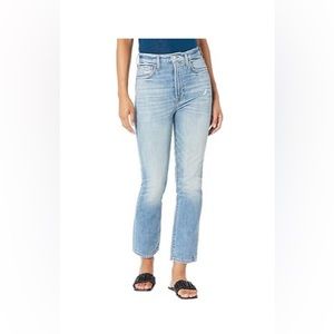 7 For All Mankind Easy Slim Cropped in Palma Rosa Destroy Size 30